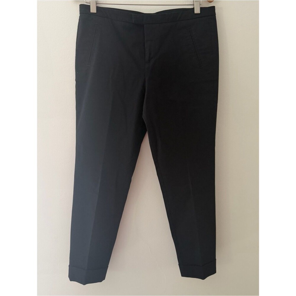 ATM Anthony Thomas Melillo Pants Cuffed Hem Ankle Black Size 10 Classic Capsule
